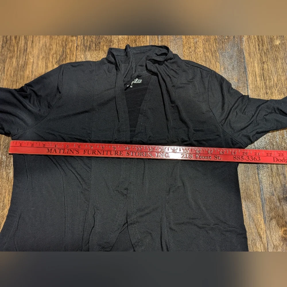 Black Open-Front‎ Women's Sweater